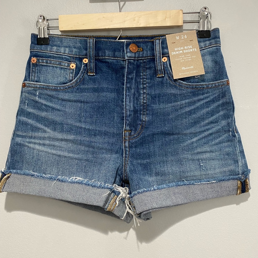 NEW Madewell High Rise Cutoff Shorts Size 24